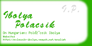 ibolya polacsik business card